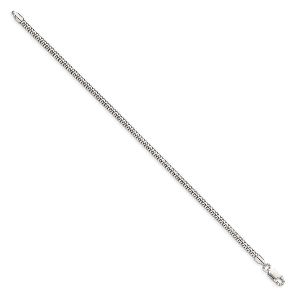 Sterling Silver 3mm Round Snake Chain 7 inches