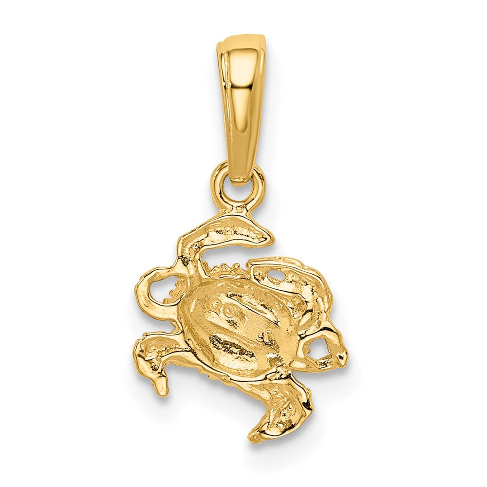 10k Crab Pendant Yellow Gold