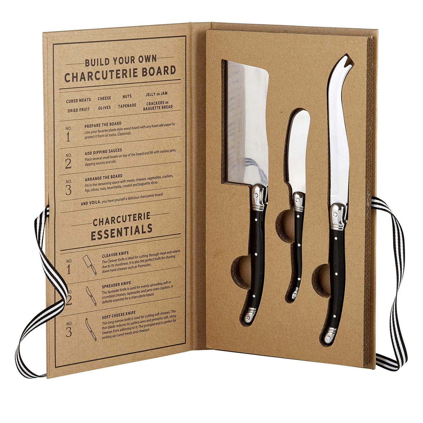 Creative Brands G2800 9 in. Charcuterie Essentials Cardboard Book Set