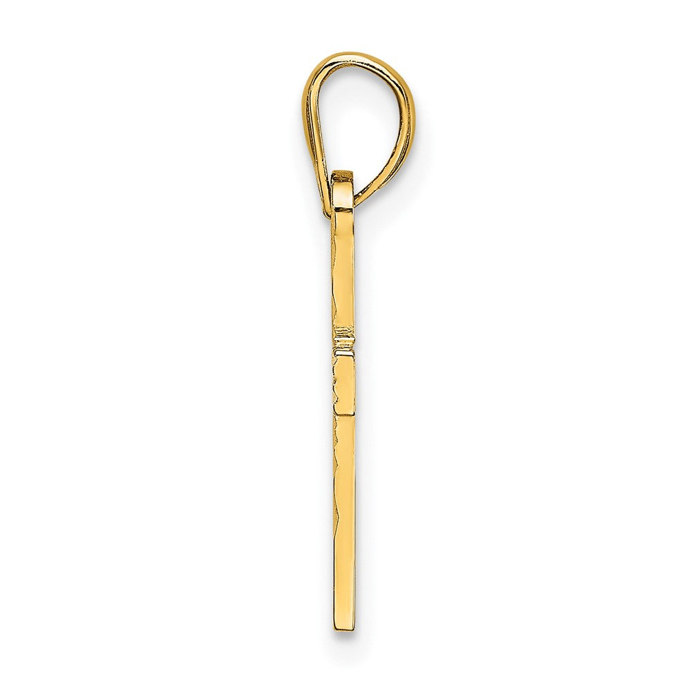 10K D/C Cross Charm Yellow Gold
