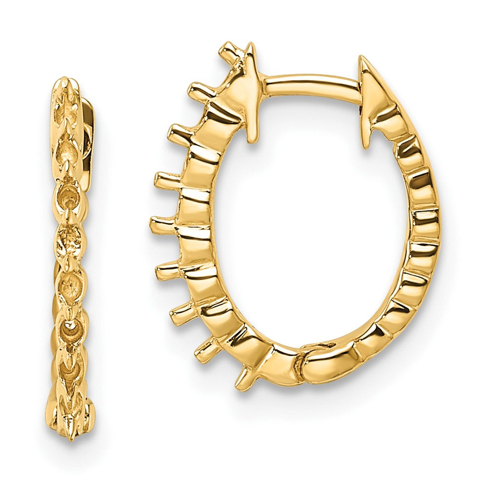 14k Diamond Hinged Hoop Earring Mountings