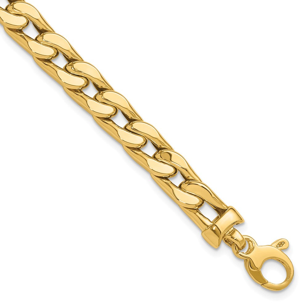 14K Polished Men's Link Bracelet 8.5  inches