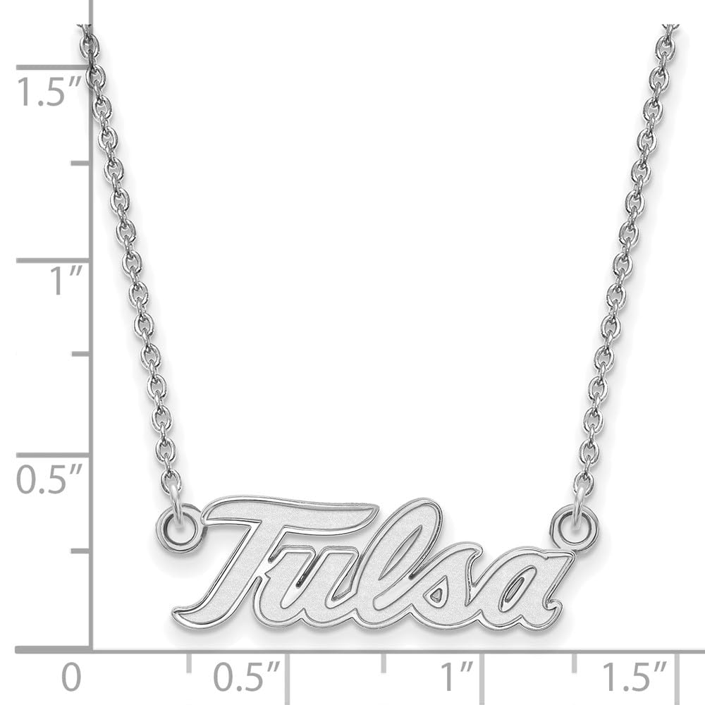 LogoArt Sterling Silver the University Of Tulsa Large Pendant Necklace