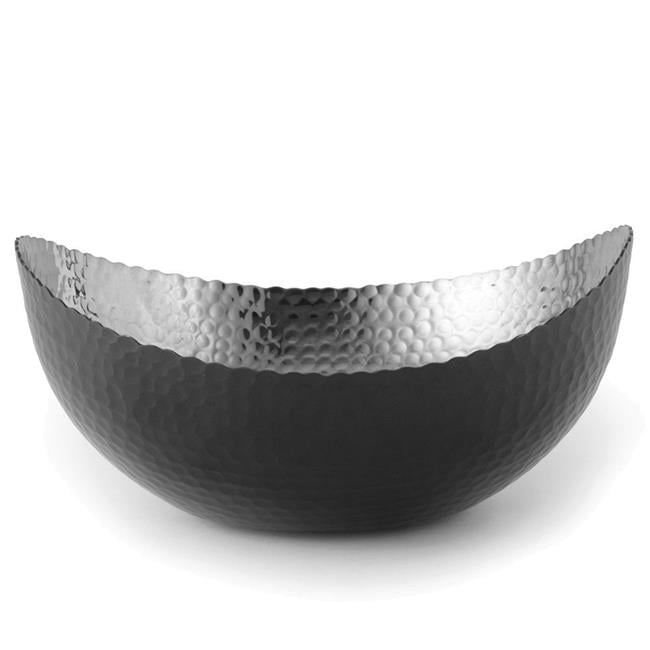 Leeber 72076 7.25 x 6 in. Eclipse Bowl, Black & Nickel
