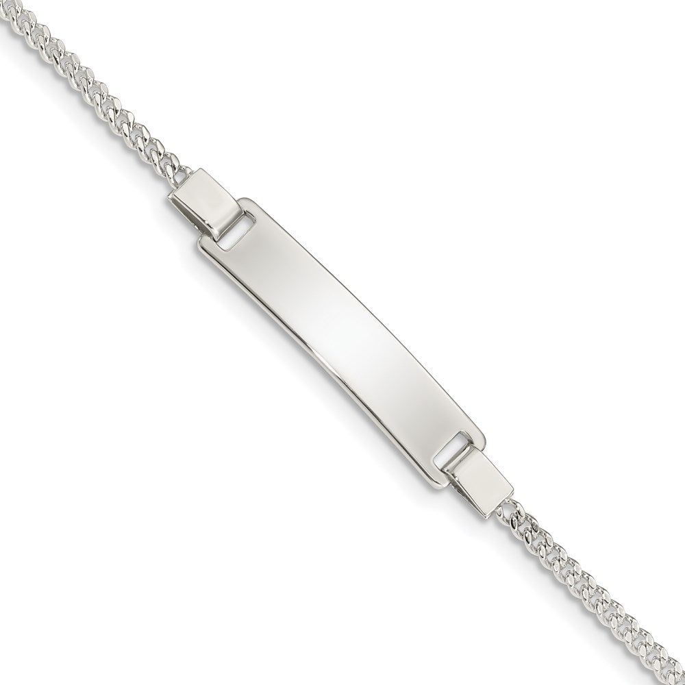 Sterling Silver Adjustable Baby ID Bracelet 6 inches