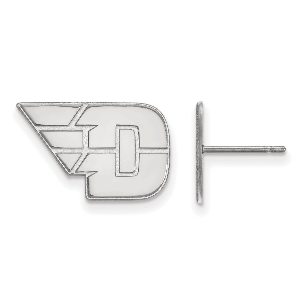 Sterling Silver Official Licensed Collegiate University of Dayton (UD) Small Post Earrings