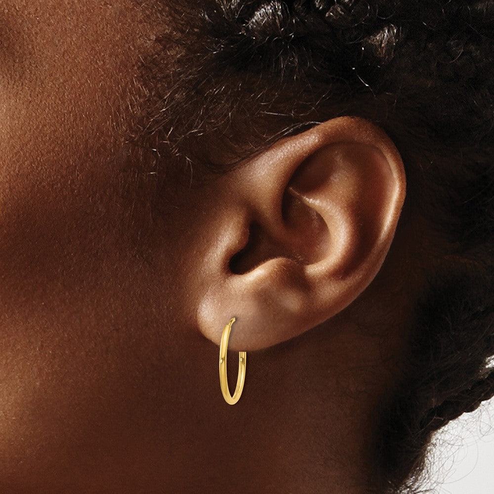 14k 1.00mm Endless Hoop Earring
