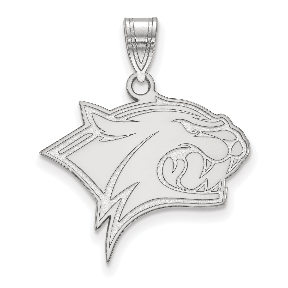 Sterling Silver LogoArt Official Licensed Collegiate University of New Hampshire (UNH) Large Pendant