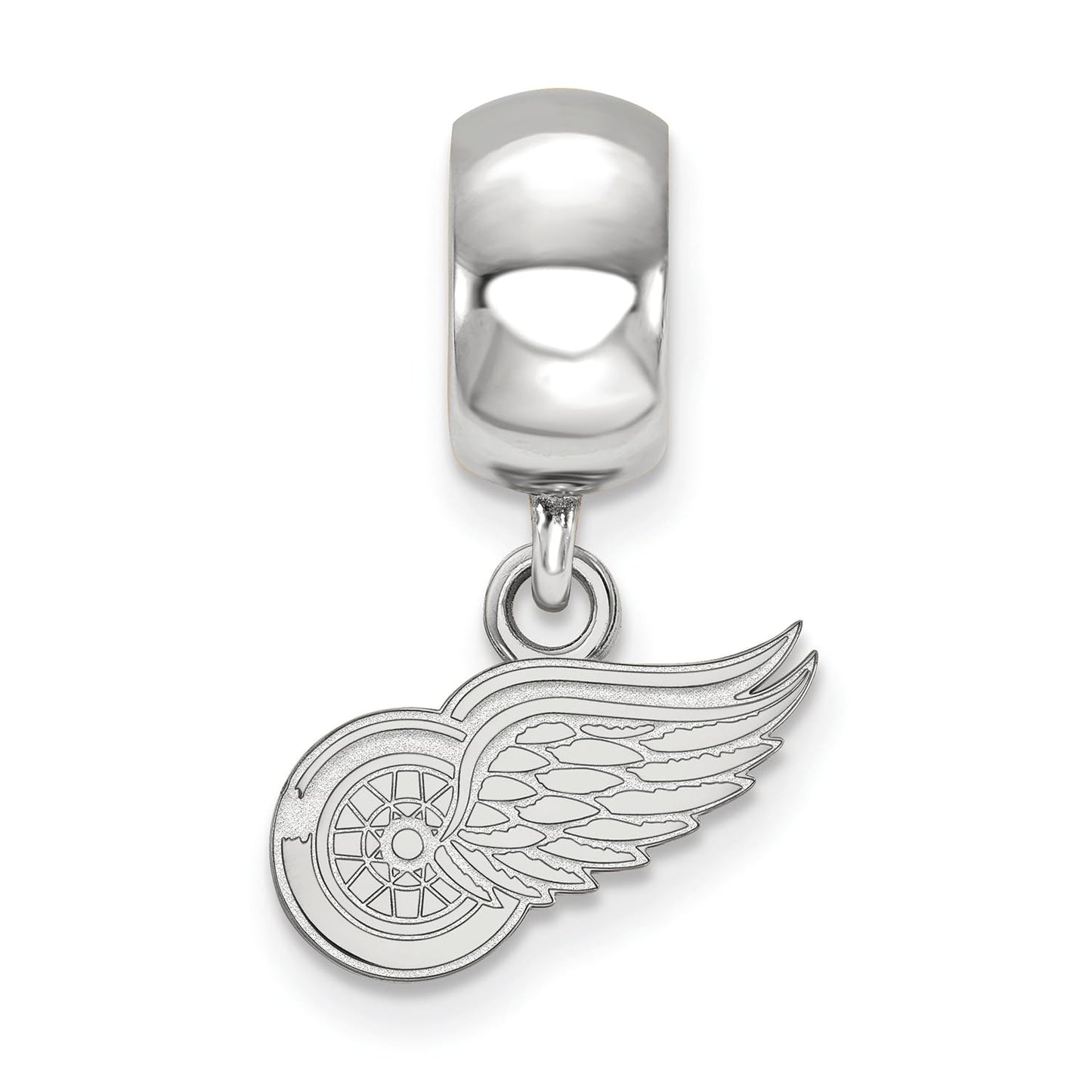 LogoArt SS030RWI Sterling Silver NHL Detroit Red Wings Dangle Bead Charm, Extra Small