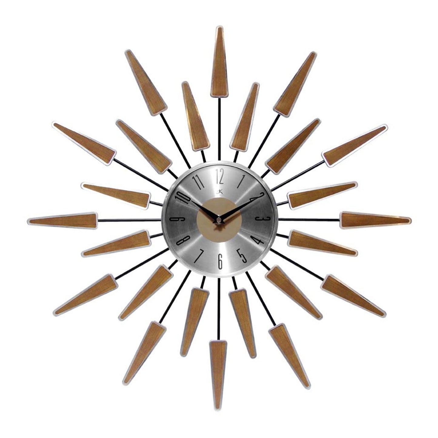 Infinity Instruments Satellite Starburst Mid-Century Modern Large 23 inch Wall Clock by  - 23 x 2 x 23
