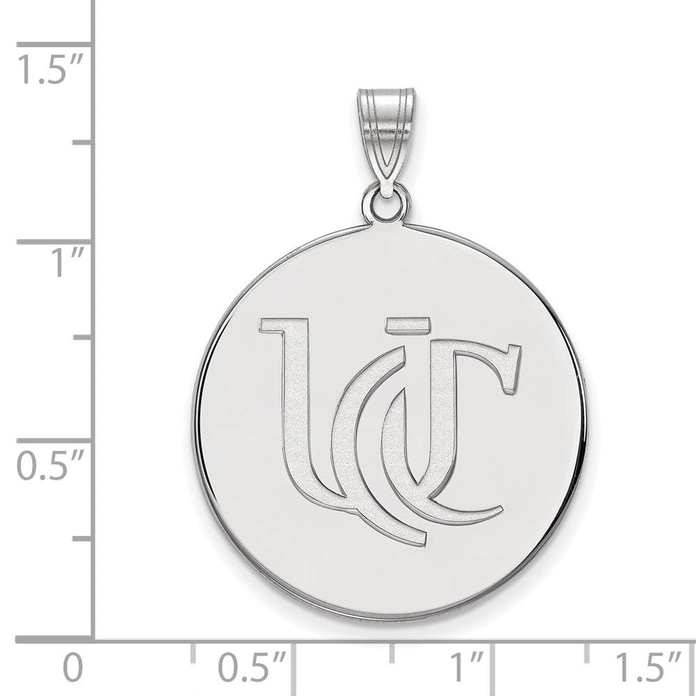 Sterling Silver U. of Cincinnati XL Disc Pendant