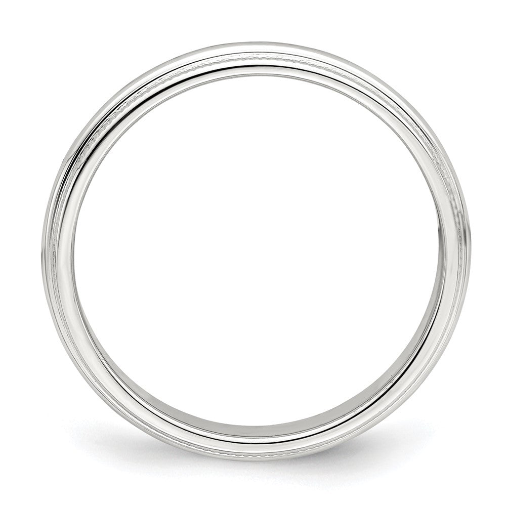 Sterling Silver 3mm Half Round Milgrain Size 7 Band
