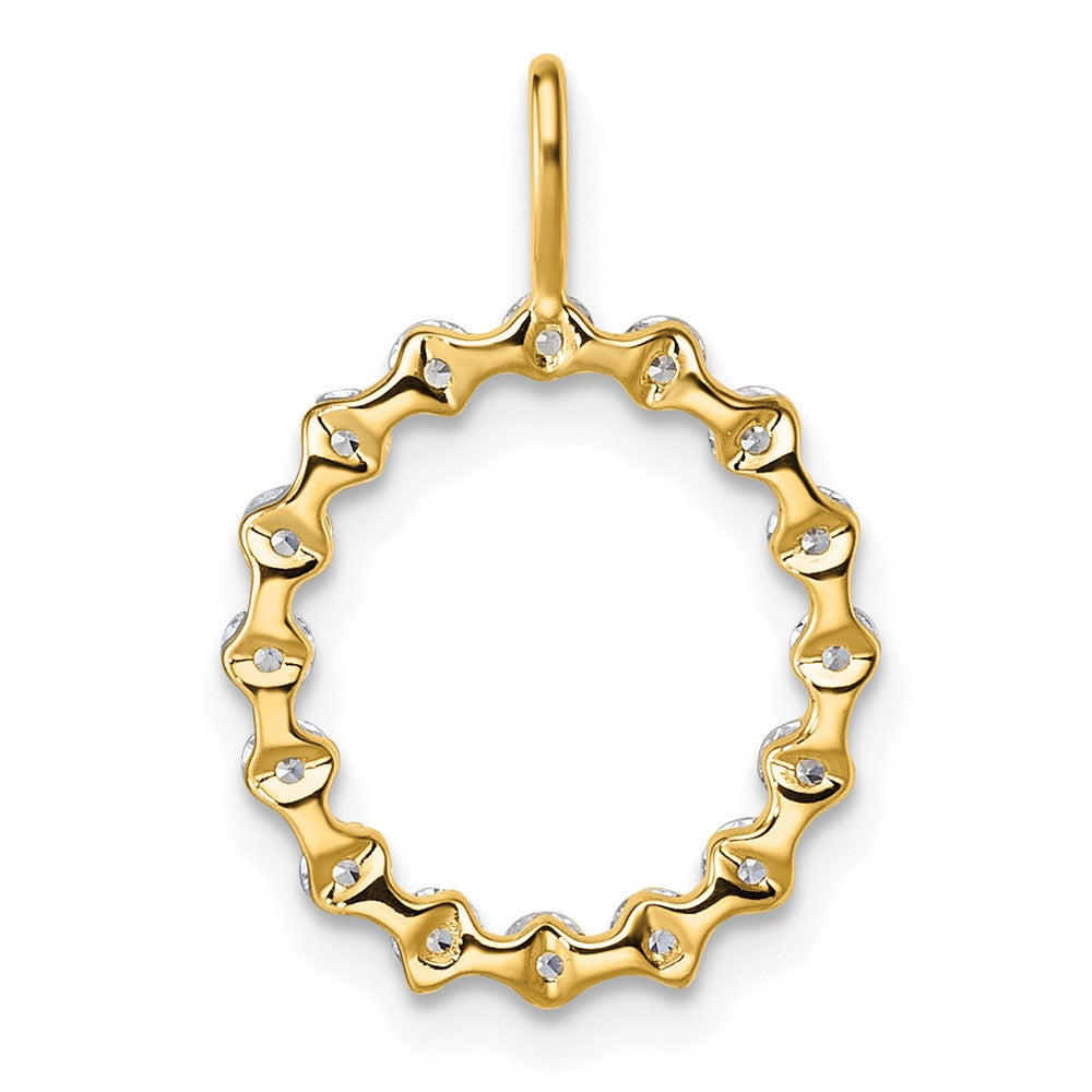 True Origin 14k 1/2 carat Lab Grown Diamond VS DEF Alphabet O Pendant