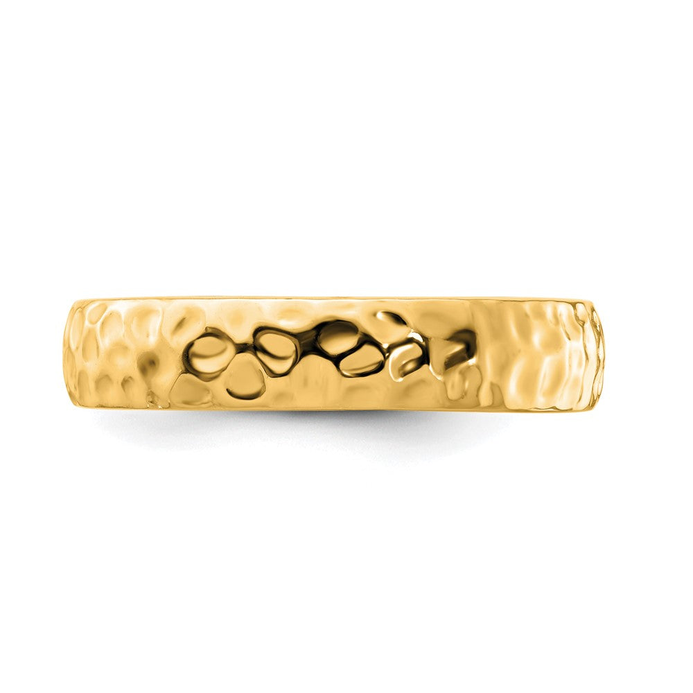 Sterling Silver Stackable Expressions Gold-plated Ring Size -10