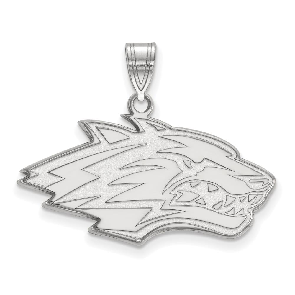 Sterling Silver LogoArt Official Licensed Collegiate University of New Mexico (UNM) Large Pendant