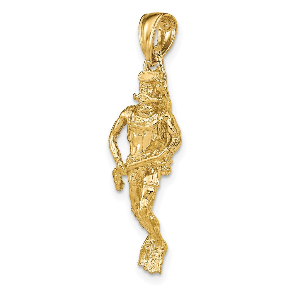 14K 3-D Scuba Diver Charm