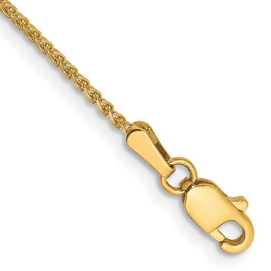 14K 6 inch 1.25mm Diamond-cut Spiga with Lobster Clasp Bracelet 6  inches