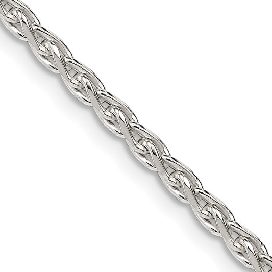 Sterling Silver 2.75mm Diamond-cut Spiga Chain 26 Inches