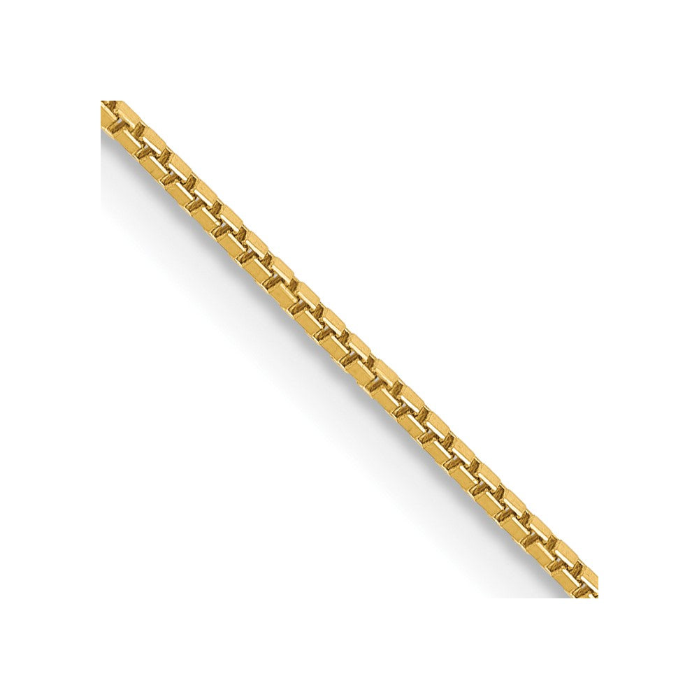 14K 28 inch .9mm Box with Lobster Clasp Chain