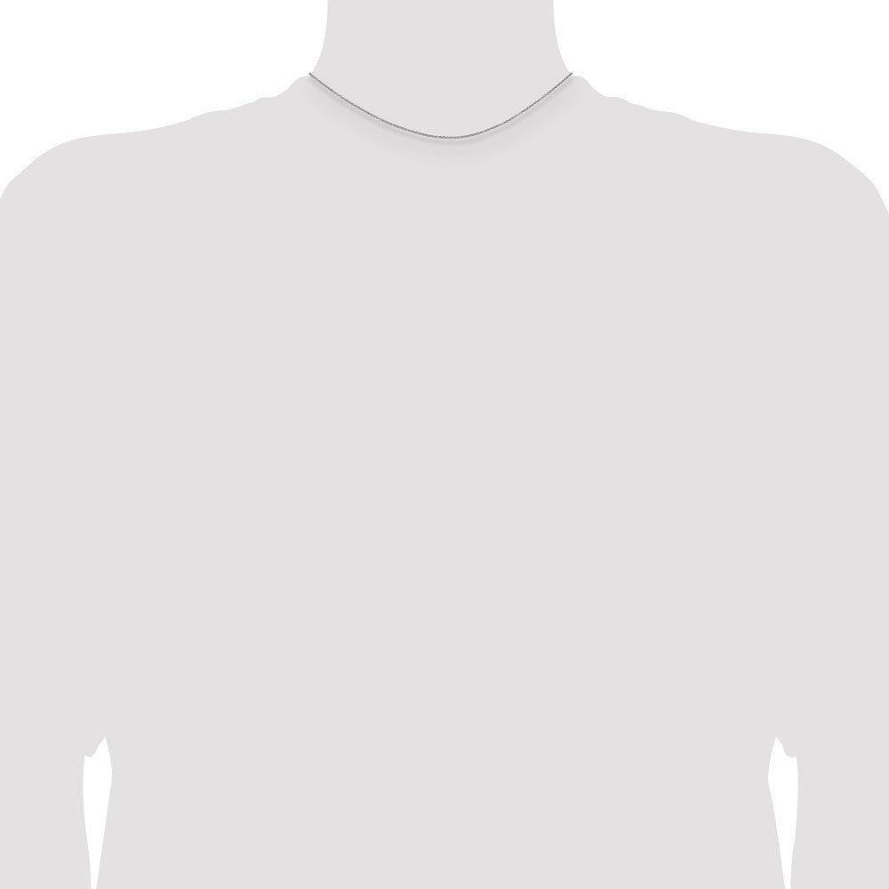 14K White Gold 14 inch 1.2mm Cable with Lobster Clasp Chain