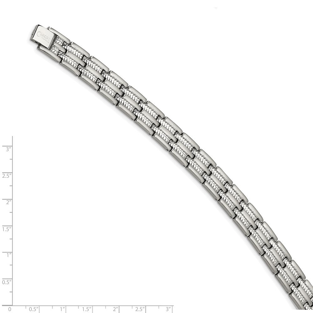 Stainless Steel Brushed and Polished 8.75in Bracelet 8.75 inches