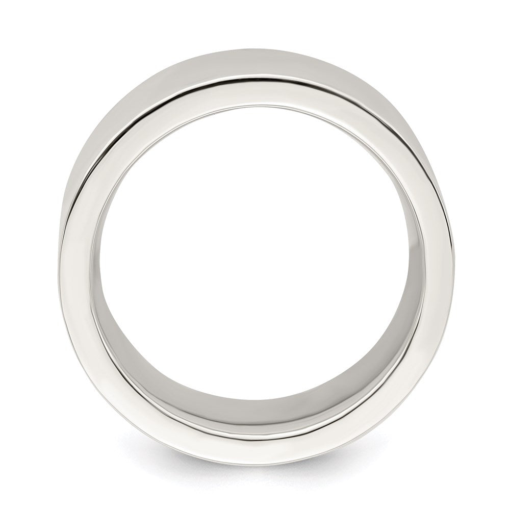 Sterling Silver 9mm Comfort Fit Flat Size 13.5 Band