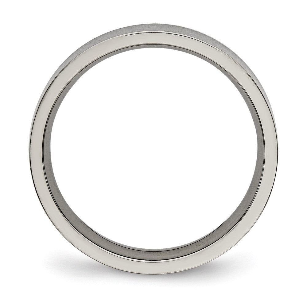 Titanium Polished 4mm Flat Comfort Fit Band Size - 11.5
