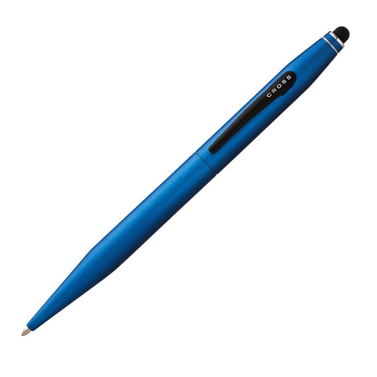 Cross Tech2 Refillable Ballpoint Pen, Medium Ballpen With Stylus, Includes Premium Gift Box - Metallic Blue