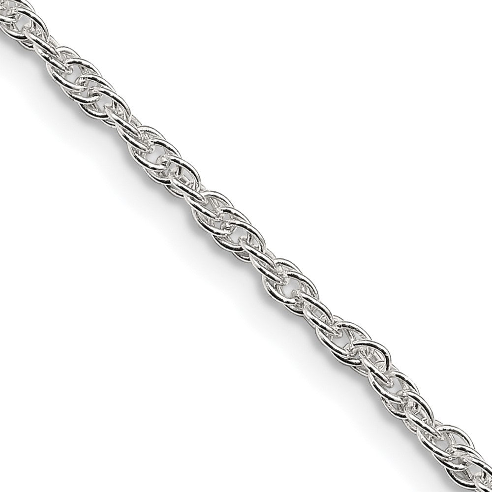 Sterling Silver 2mm Loose Rope Chain 24 Inches