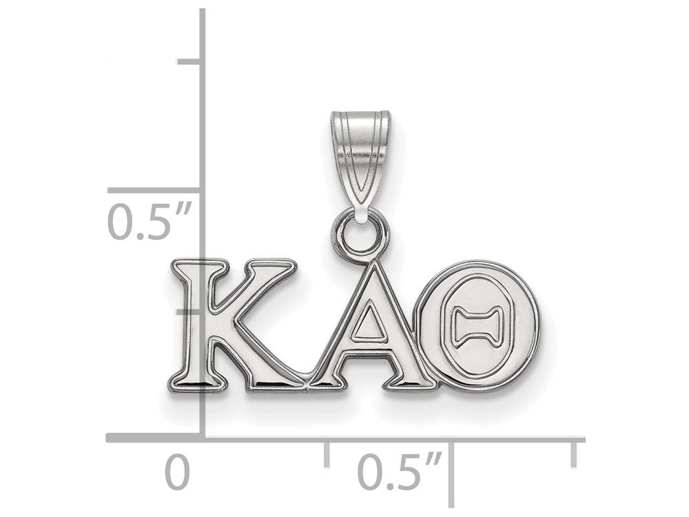Sterling Silver Official Licensed Greek Sororities Kappa Alpha Theta (???) Small Pendant