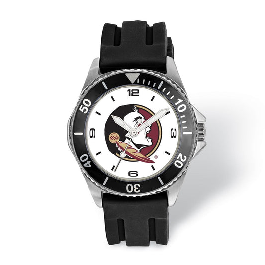 LogoArt Florida State University Collegiate Gents Silicone Strap Quartz Watch QFSU169