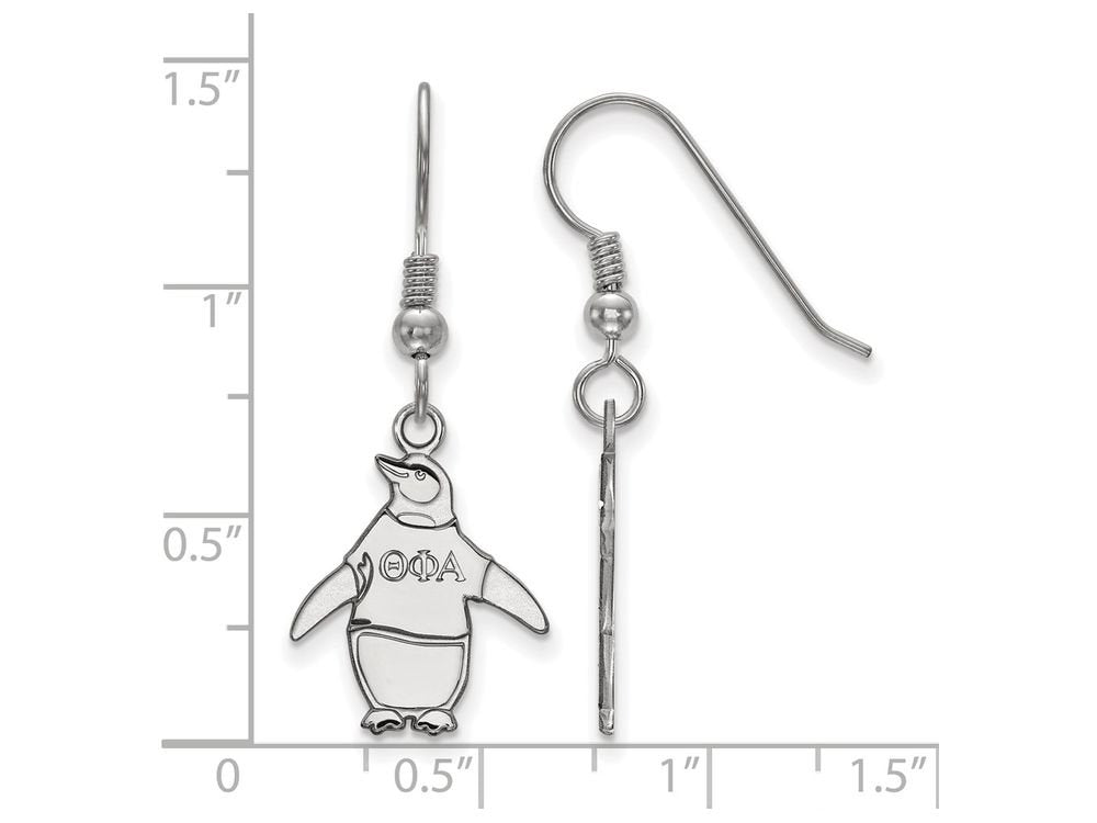 Sterling Silver Official Licensed Greek Sororities Theta Phi Alpha (???) Medium Dangle Earrings