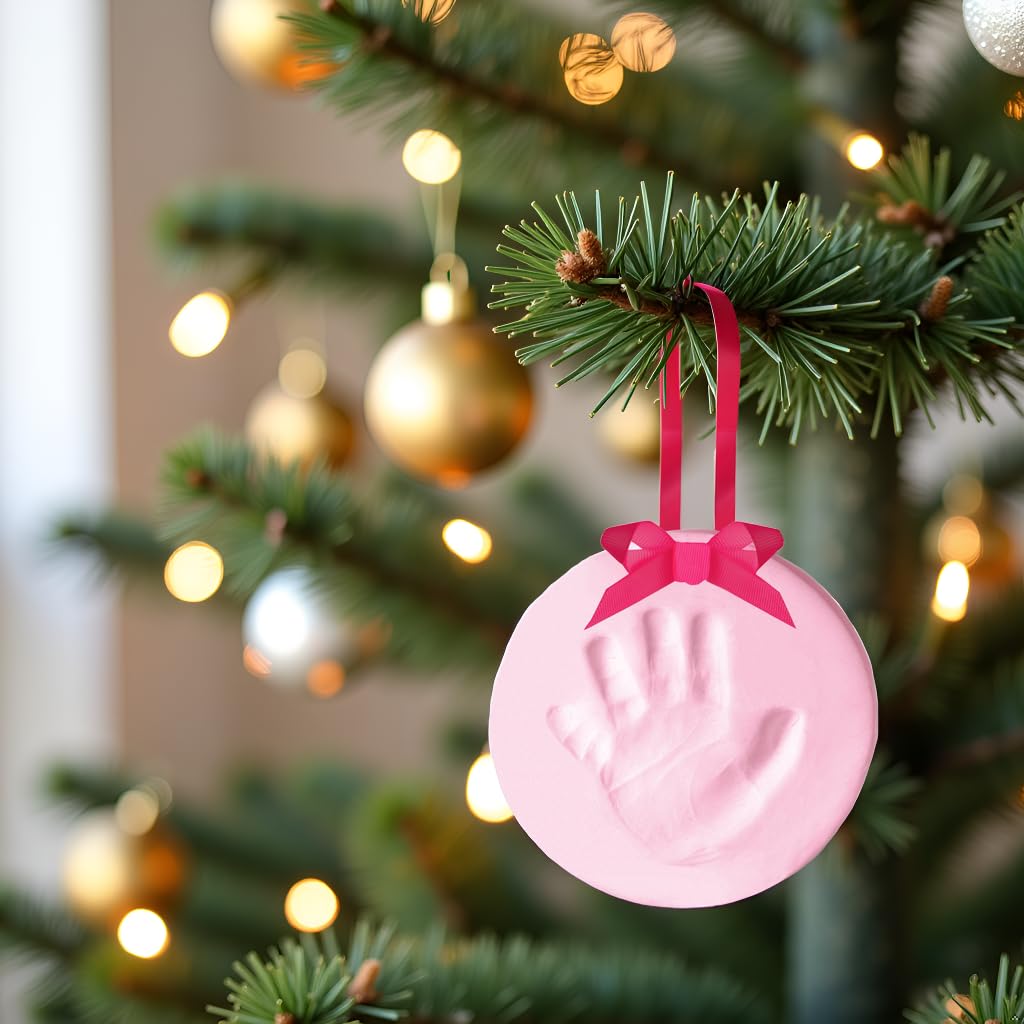 Pink Babyprints Keepsake Pink (year round) Ornament with Clay Tools and Instructions QGM15717