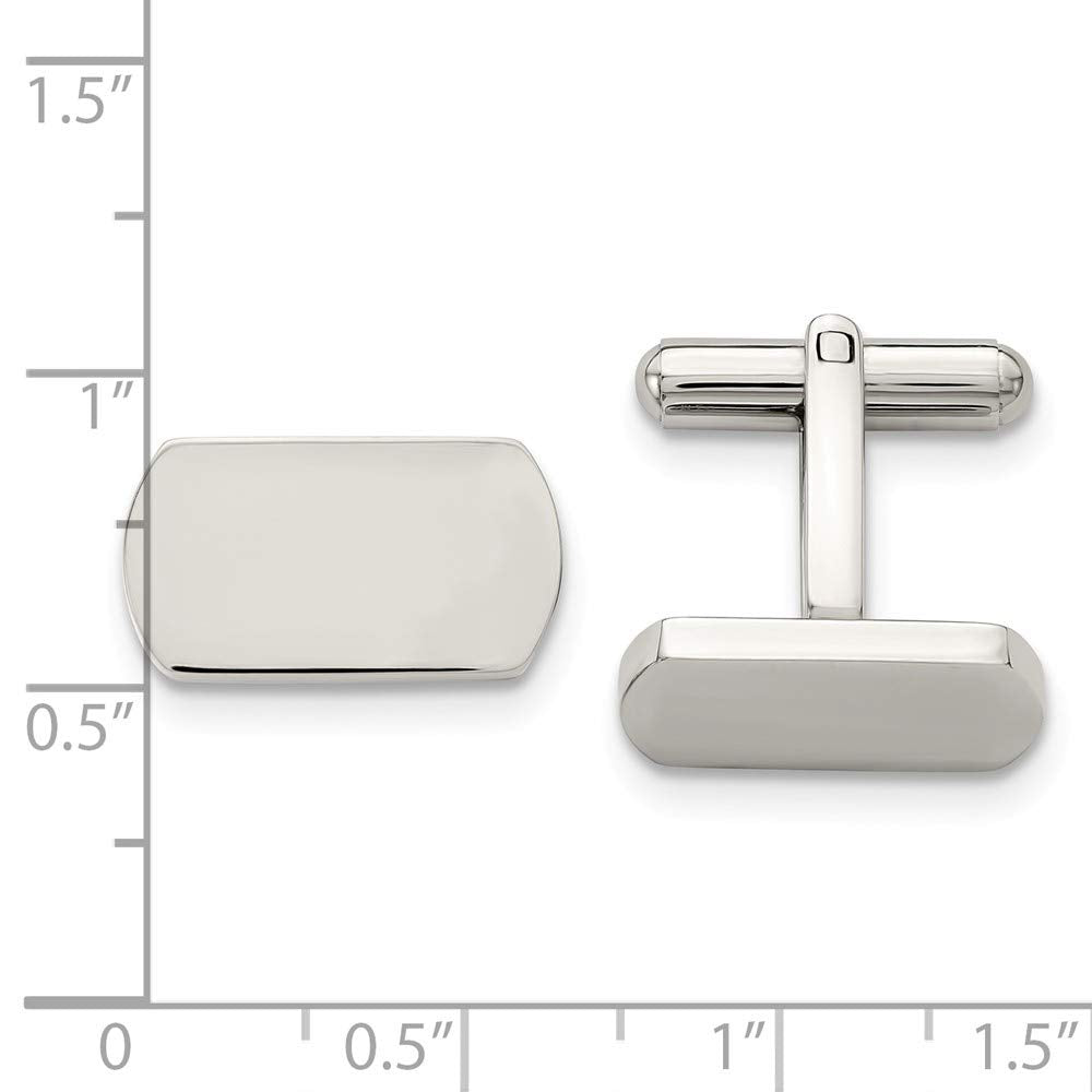 Stainless Steel Polished Cuff Links