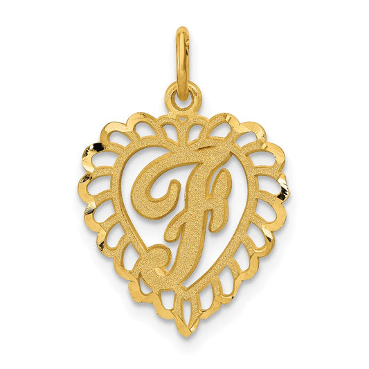 10k Gold Initial F Charm