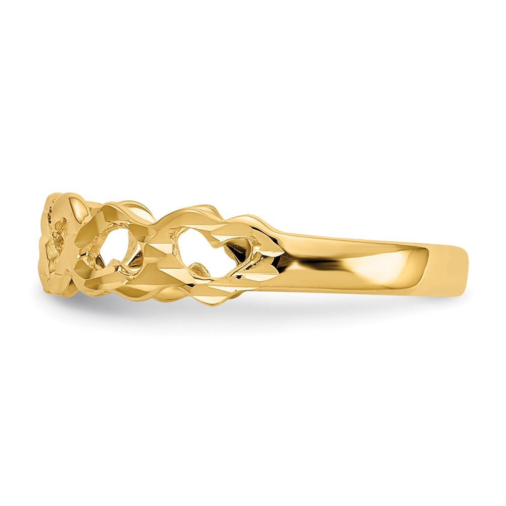 14k Heart Ring Yellow Gold