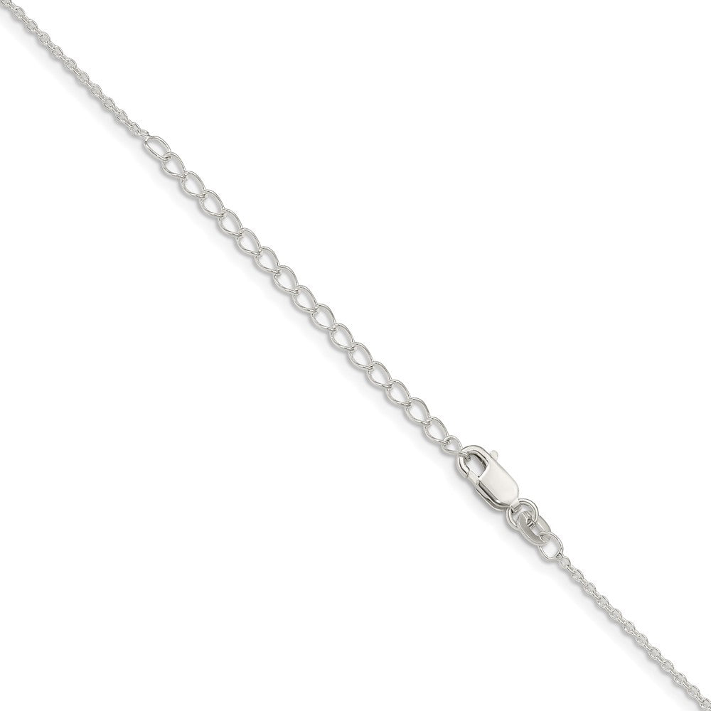 Sterling Silver 1.25mm Cable Chain w/2in ext.