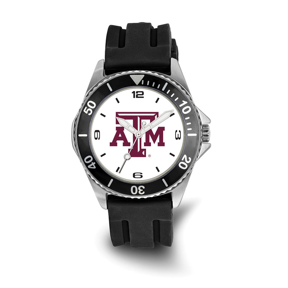 LogoArt Texas A&M University Collegiate Gents Silicone Strap Quartz Watch