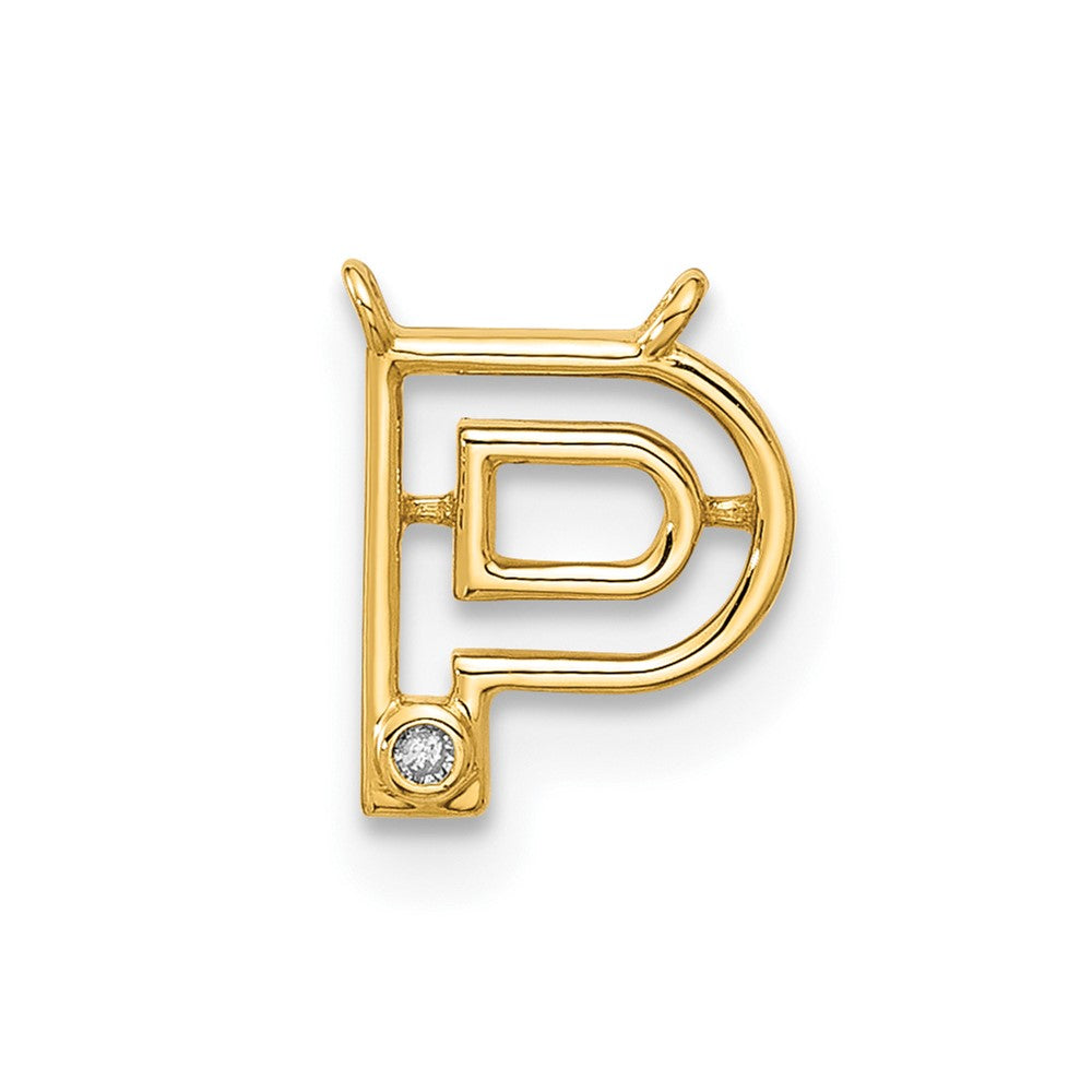 Stella & Dot 10ky Diamond Initial P Charm Element