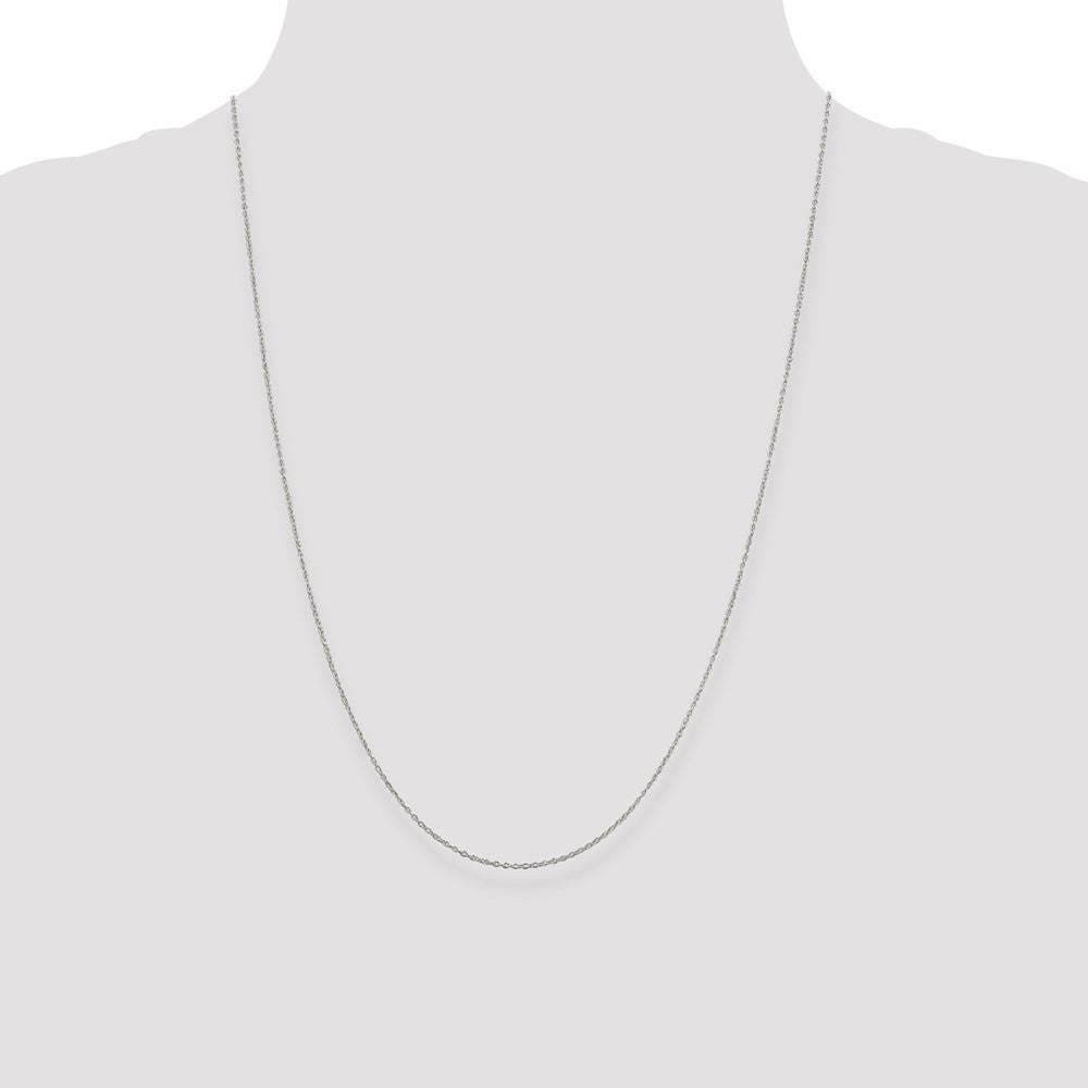 Sterling Silver Rhodium-plated 1.1mm Forzantina Cable Chain 24 Inches
