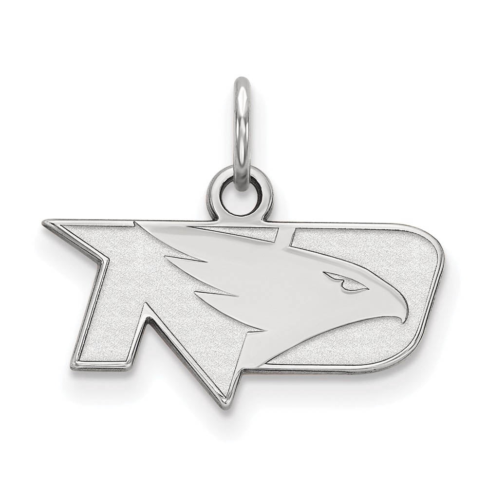 Sterling Silver Rhodium-plated LogoArt University of North Dakota Extra Small Pendant Q-SS001UNOD