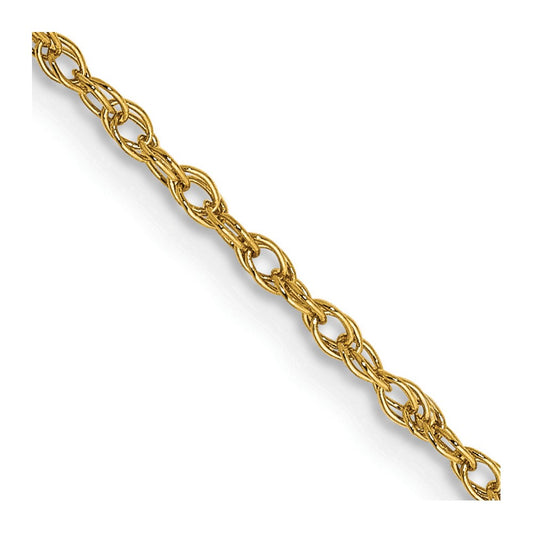 14K 24 inch 1.3 Heavy Baby Rope with Lobster Clasp Chain