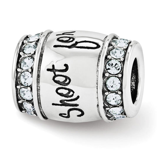 Sterling Silver Reflections Crystal Shoot For The Moon Bead