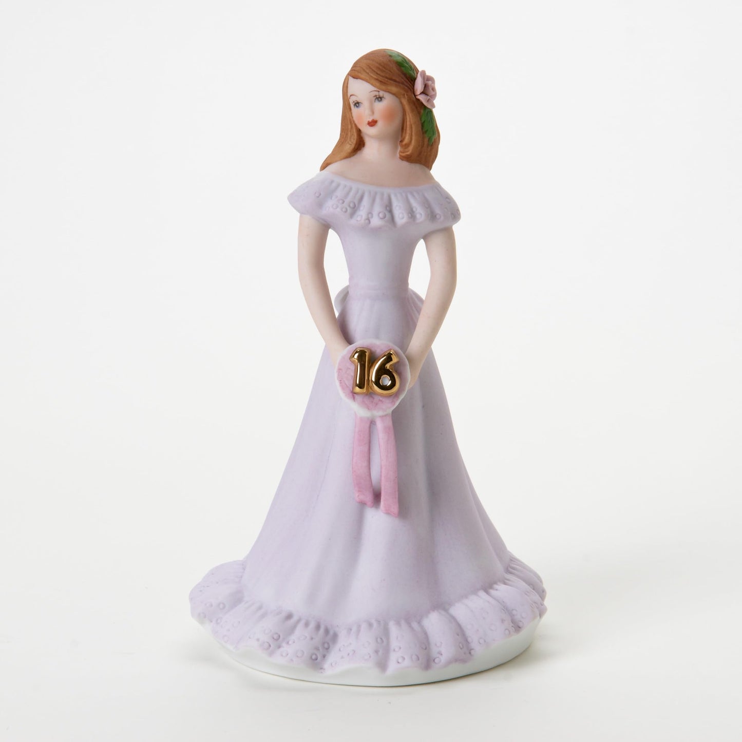 Growing Up Birthday Girls Brunette Age 16 Porcelain Bisque Figurine Q-GL662