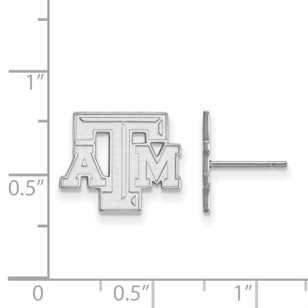 Sterling Silver Texas A&M University Small 'ATM' Post Earrings
