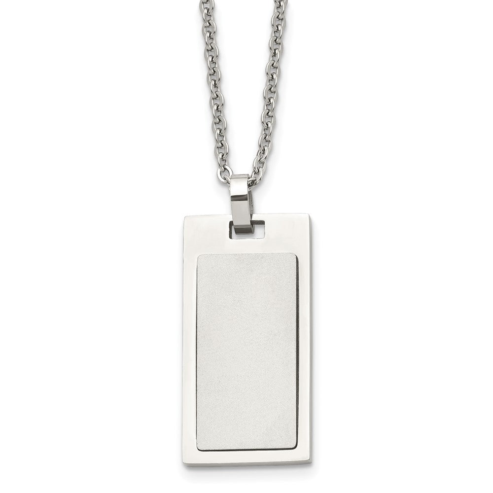 Stainless Steel Brushed and Polished 22in Necklace