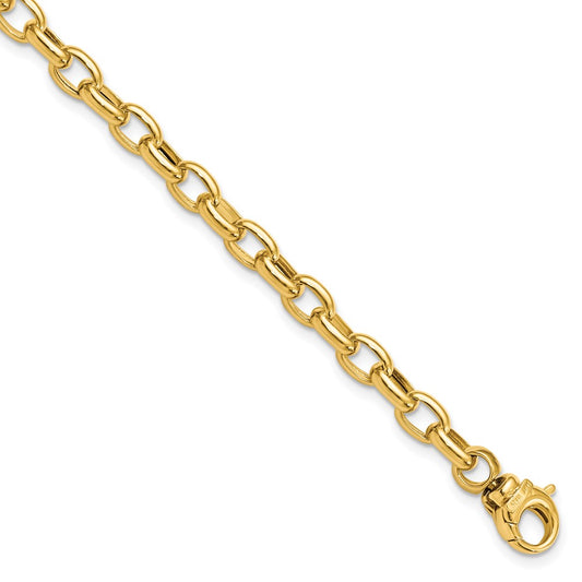 14K Polished Fancy Link Bracelet 7.5  inches
