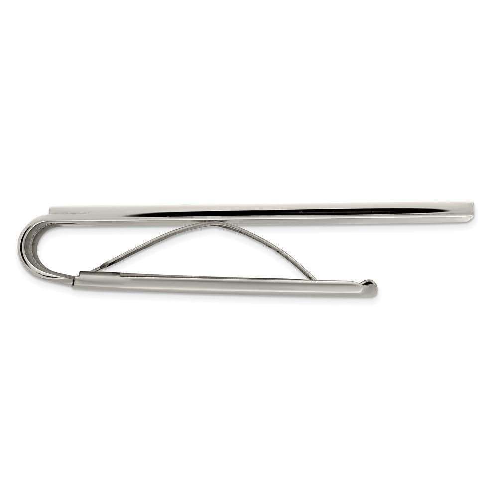 Stainless Steel Brushed Polished 24k Gold Plating Money Clip Measures 40x18mm Wide - Money Clip for Men