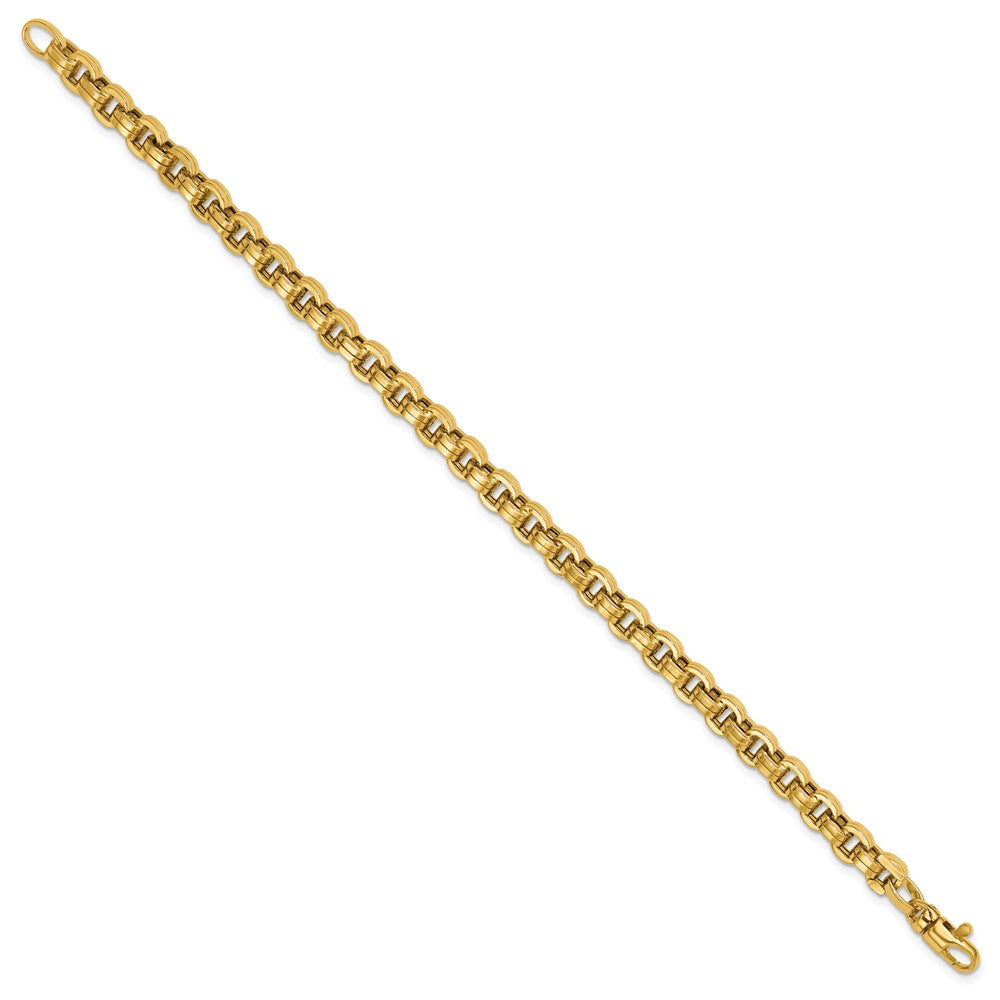 14K Polished Fancy Link Bracelet 7.5  inches