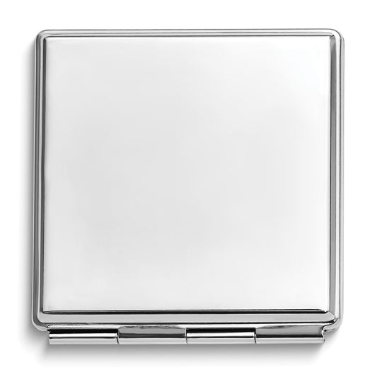 Silver-tone Square Compact Mirror QGM22574